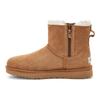 Classic Mini Sheepskin Warm Short Zipper Snow Boots Women Boots Chestnut 1118853-CHE