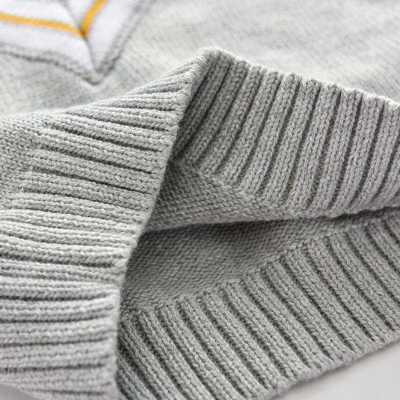 Детский вязаный жилет с v-образным вырезом для мальчиков, верхняя рубашка, пуловер и нижняя рубашка