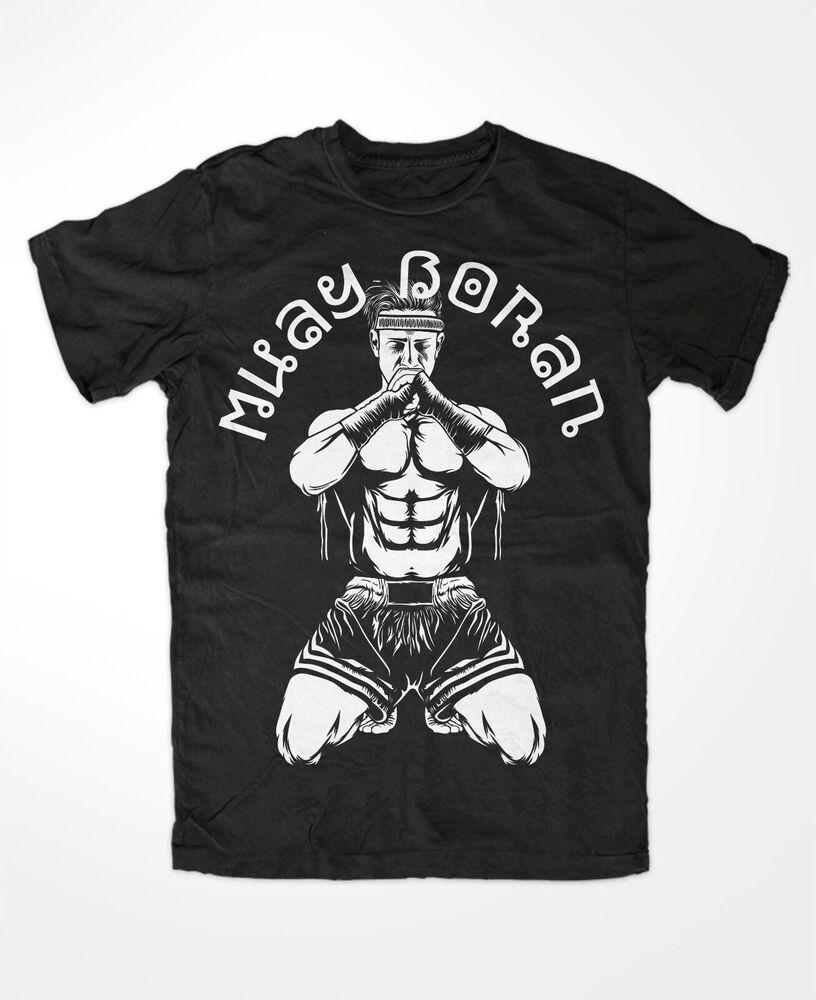 Черная футболка унисекс с боевыми искусствами Муай Боран, Онг Бак, бокс, дзюдо, крав-мага