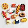 Creative Lovely Resin Refrigerator Magnet Sticker Bread Milk Bacon Fried Egg Pan