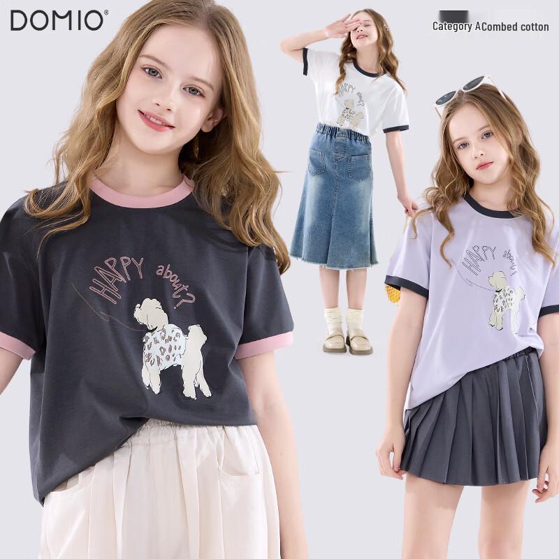 Летняя футболка с коротким рукавом для девочек Duomiaowu