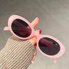 Роскошный брендовый дизайнерский овальные солнцезащитные очки для женщин и мужчин Модные винтажные трендовые солнцезащитные очки Звездные панк розовые популярные оттенки Uv400