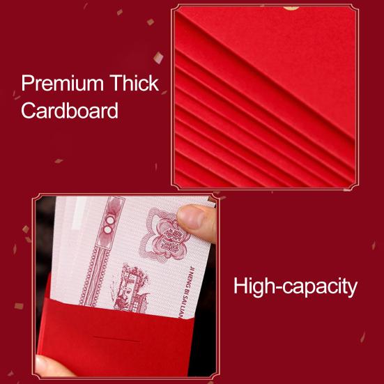 6 шт. Красный конверт Большая вместимость Хорошее значение Счастливая вечеринка по случаю новоселья Китайский стиль
