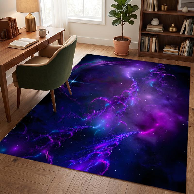 Purple Vibe (5) Office Rug Elegant Floor Rug for Office Living Room Bedroom and Indoor Home Spaces