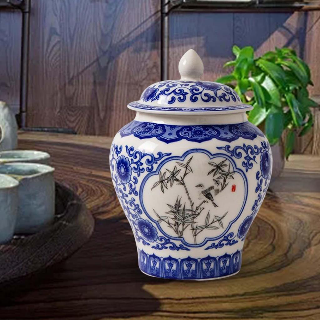 Керамические декоративные банки для имбиря с крышкой, мандариновая ваза, фарфоровые банки для домашнего декора, украшение стола, для рабочего стола, столешницы