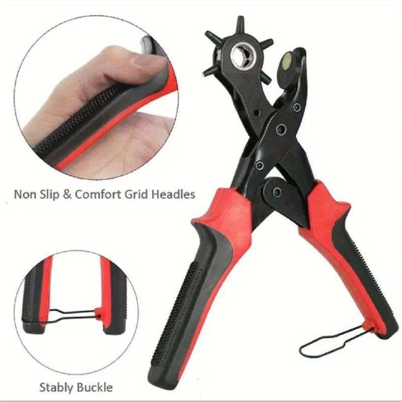 Belt Punch Pliers Multifunctional Punch Hand Tool Puncher Belt Round Hole Flat Pliers Leather Paper Watch Straps Hole Punch Tool