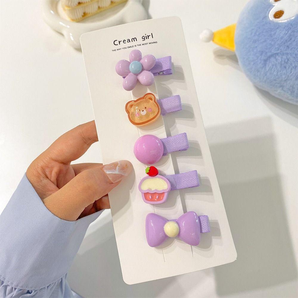 5pcs/Set Sweet Hair Clips Headdress Bangs Broken Hairpin Fashion Hair Accessories