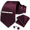 Men's Tie Silk Paisley Classic Wedding Necktie and Pocket Square Cufflinks Set