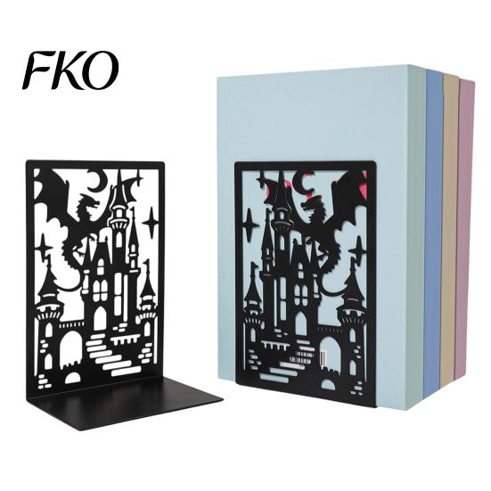 Edge Bookends 1 Pair Metal Dragon Bookends, Fantasy Castle Decorative Book Ends Accessories for Shelves, Heavy Duty Gothic Holders Home Office Library
