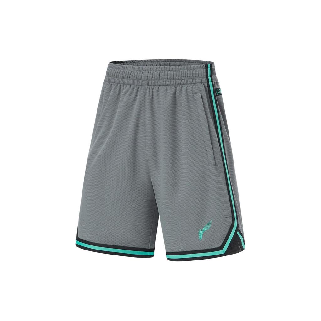 Li-Ning Баскетбольный костюм с логотипом CBA 'Серый Зеленый' Мужской AATU019-8