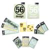 56design Вырезаемая наклейка Круглый логотип 80 Черный 90-1333-001-095