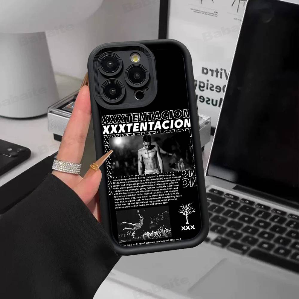 Rapper X-XXXTentacionS Phone Case For IPhone 17 16 E 15 14 13 12 11 Pro Max Plus Back Cover