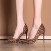 Fashion Autumn Sexy Leopard Women Shoes High Heels  Elegant Office Pumps Shoes Women Animal Print Pointed Toe Luxury Singles Shoes