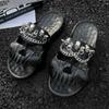 Skull Slippers for Men Trend Summer Slippers Platform Shoes Women's Beach Sandals Womens Shoes Outside Design Free Shipping
