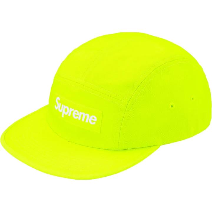 Supreme Кепка-кэмп из выстиранного твила чинос (25ос) Неоновый желтый