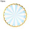 10 шт. 7/9 дюймов бумажные тарелки одноразовые безопасные противоскользящие толстые бумажные тарелки с позолоченной полосой сувениры поставки на день рождения