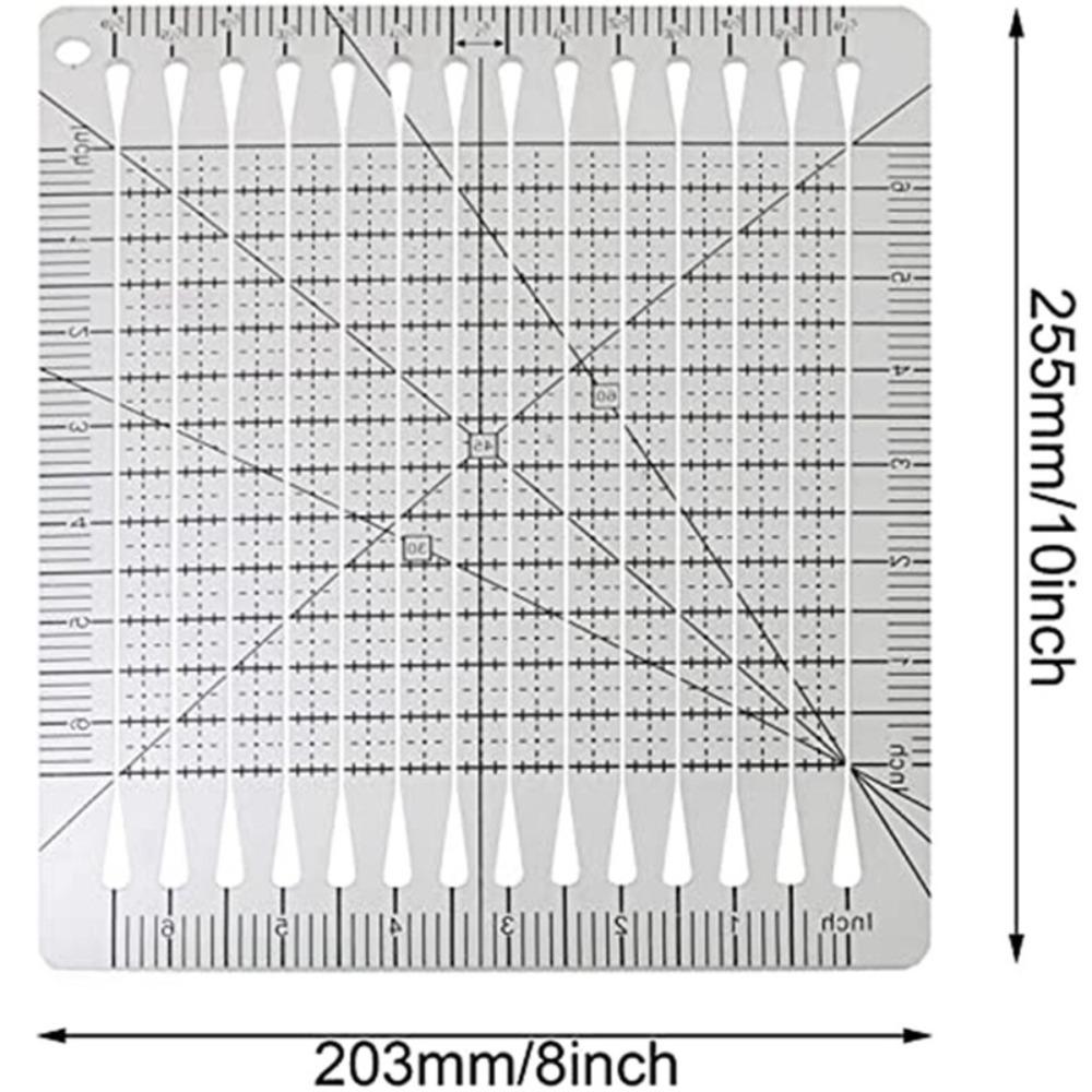 Acrylic Quilt Cut Ruler Template 6inch Measurement Tool Clothes Ruler For Cutting Quilting