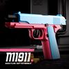 Игрушечный пистолет M1911, пистолет-бластер с мягкими пулями и выбрасываемой гильзой, ручной страйкбольный пистолет для детей и взрослых, для игр в стрельбу