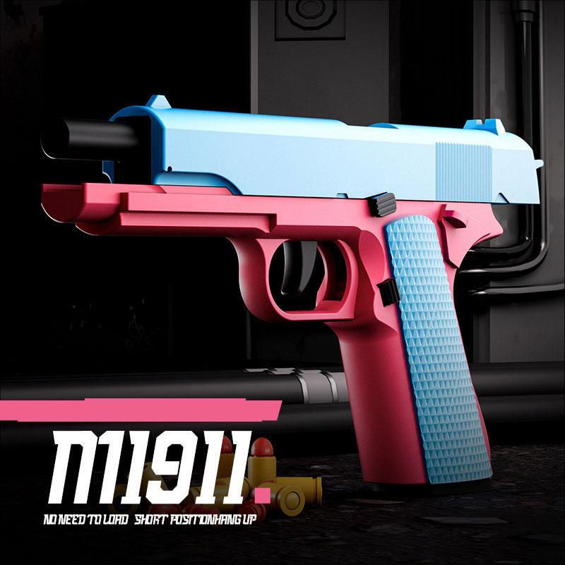 Игрушечный пистолет M1911, пистолет-бластер с мягкими пулями и выбрасываемой гильзой, ручной страйкбольный пистолет для детей и взрослых, для игр в стрельбу