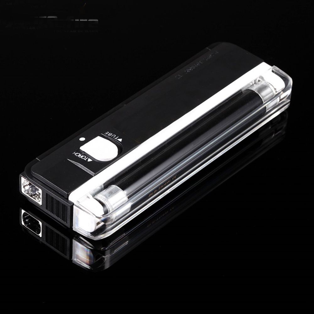 Device Powered LED Light 2in1 Handheld 6V Blacklight UV Ultraviolet Lamp Portable Money Detector