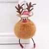 Рождественский брелок в виде оленя Милый брелок с помпоном в виде северного оленя из искусственного меха