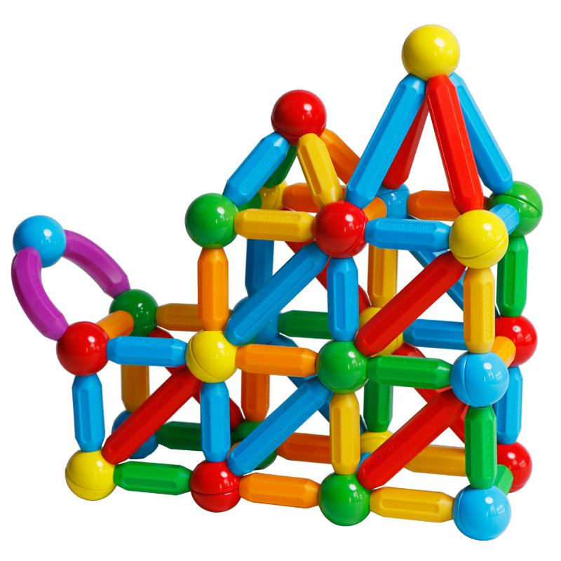 Детская магнитная структура блок керамическая плитка головоломка игрушка диск стержень игрушка детский подарок