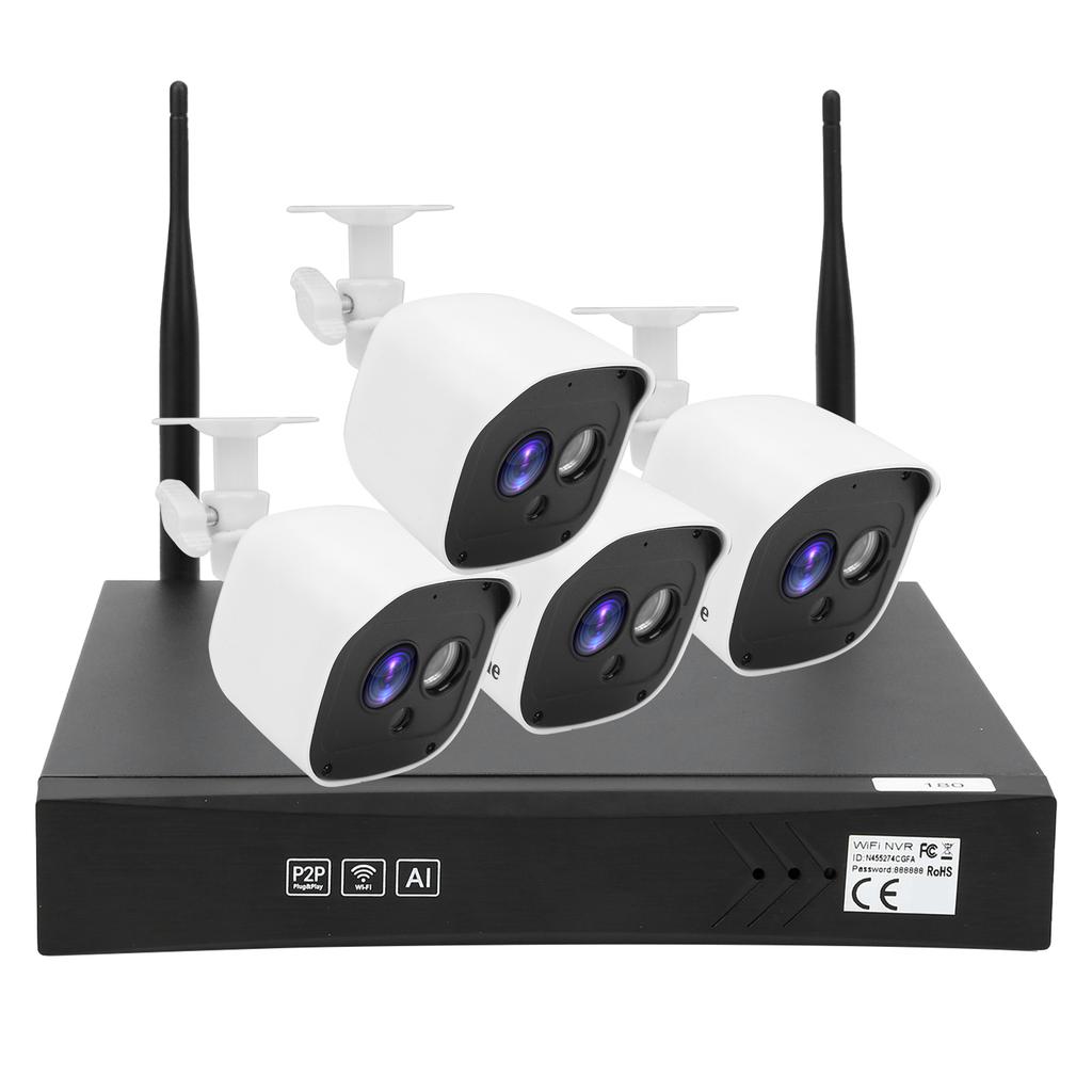 Комплект видеорегистратора WiFi, 8 каналов, NVR, удаленный просмотр, 1080P, водонепроницаемый, для домашней безопасности AC 100?240VUS