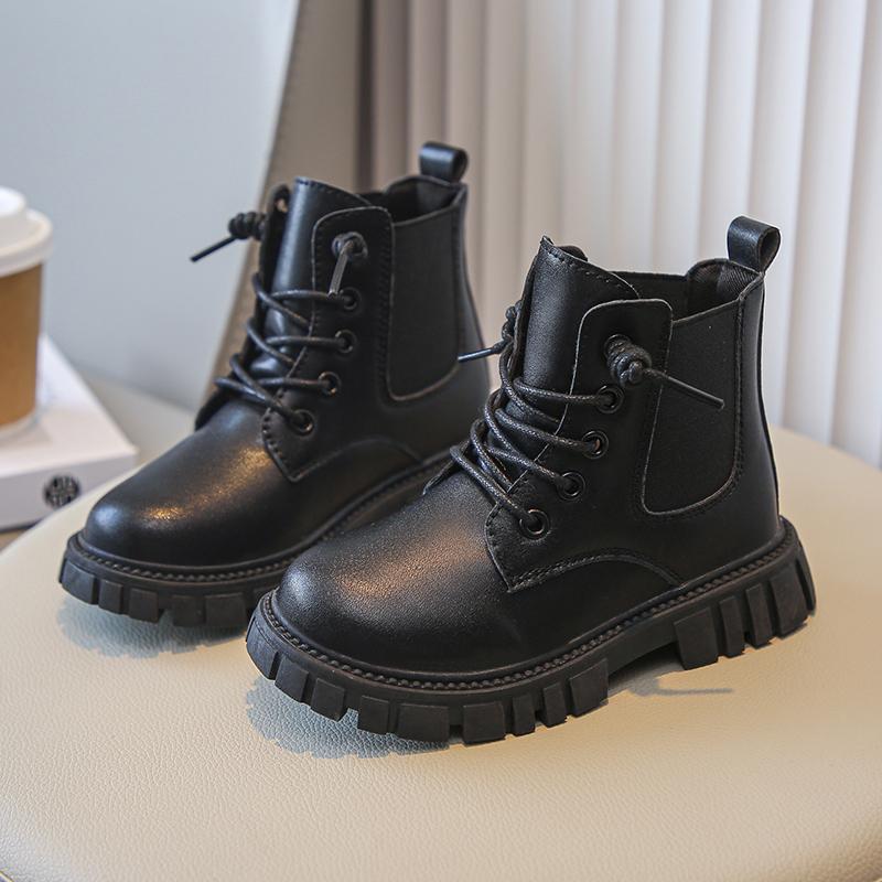 Модные Девичьи Ботинки Зимние Простые Повседневные Детские Ботильоны Британский Стиль Дышащие Противоскользящие Универсальные Девичьи Спортивные Туфли