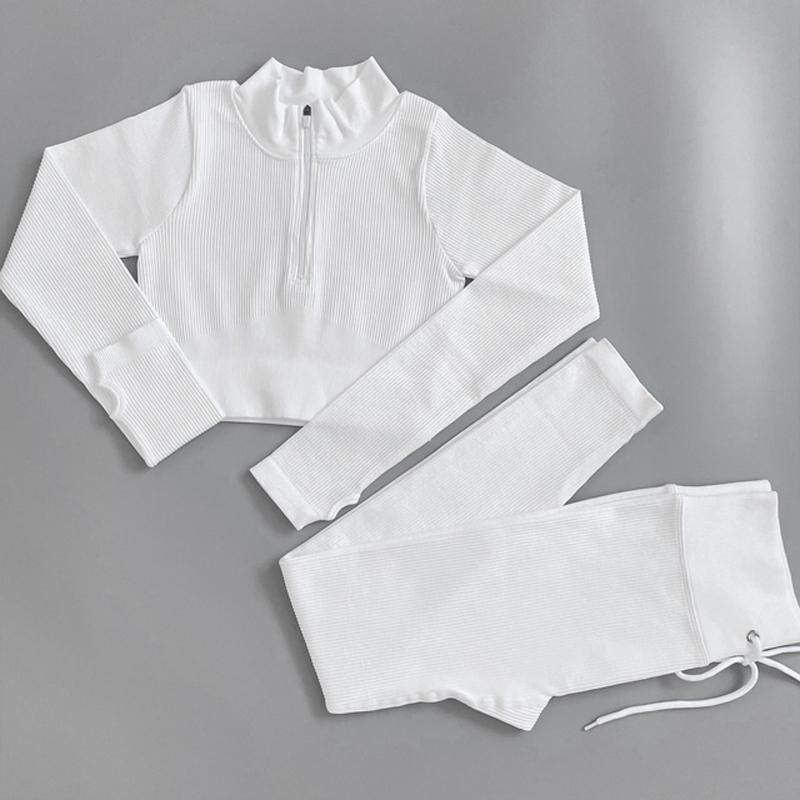 Women's Tracksuit Seamless Yoga Set Workout Sportswear Gym Clothing Fitness Sports Suits