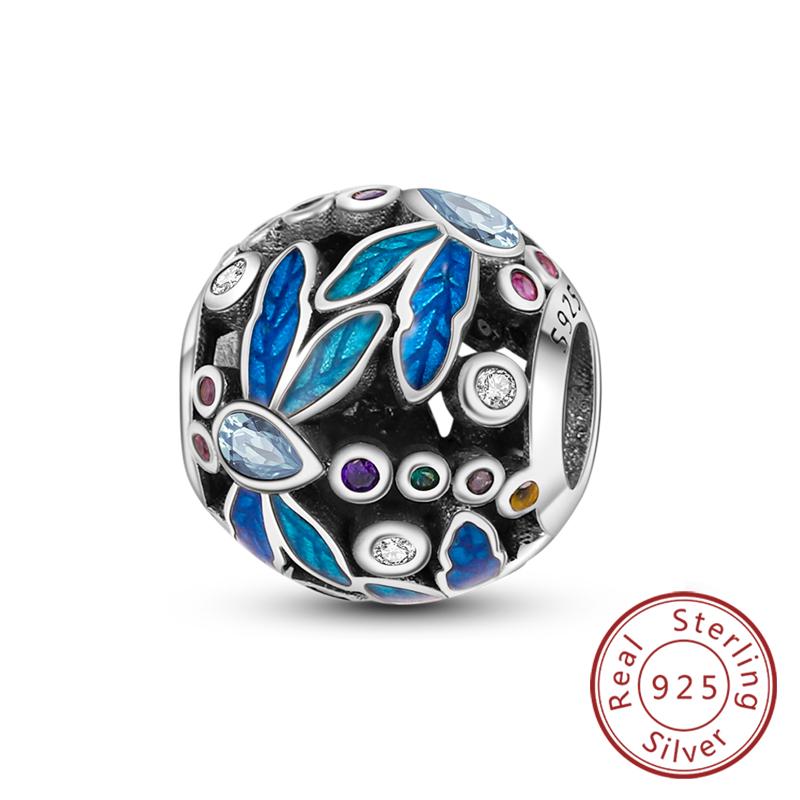 Оригинальные шармы-подвески из меди в виде светлячка, пчелы, бабочки, колибри для браслетов, женские украшения в подарок