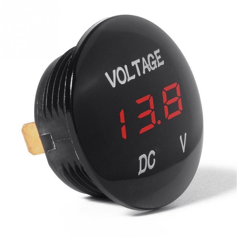 New universal voltmeter waterproof voltage meter digital volt meter gauge red led for dc 12v24v car motorcycle auto truck new arrive