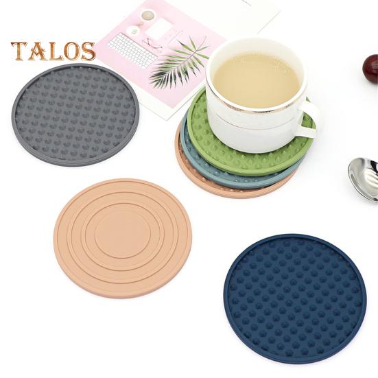 8 шт. подставка для напитков с держателем, нескользящая рифленая конструкция, силиконовая подставка, термостойкая, можно мыть в посудомоечной машине, коврик для чашки, принадлежности для бара