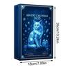 Рождественский Адвент-календарь 2D Плоский 24 Кошачьих Украшения Рождественское Украшение Календарь Обратного Отсчета Набор Праздничный Декор для Дома