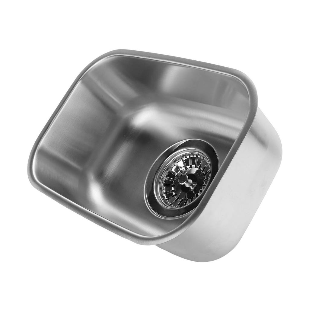 RV Sink Stainless Steel Mini Single Bowl RV Sink Wash Basin for Cars Boats RVs Yachts 12.6x8.66x4.72 in