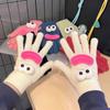 Gloves for Women  New Winter Style Cute  Funny  Cute  Warm and Velvet Knitted Gloves for Cycling  Winter Protection Against Cold and Freezing