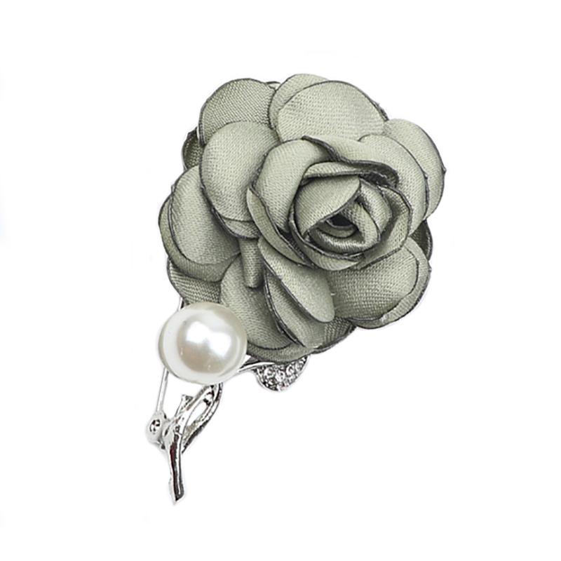 Vintage Sweet Rhinestone Floral Brooches Rose Breastpin Men Suit Shawl Lapel Pins Groom Wedding Dinner Brooch Accessory Gift