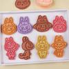 Labubu Cookie Cutter Anime 3D Pressable Biscuit Mold Confectionery Cookie Stamp Baking Pastry Kitchen Bakeware Tools Cake Decor