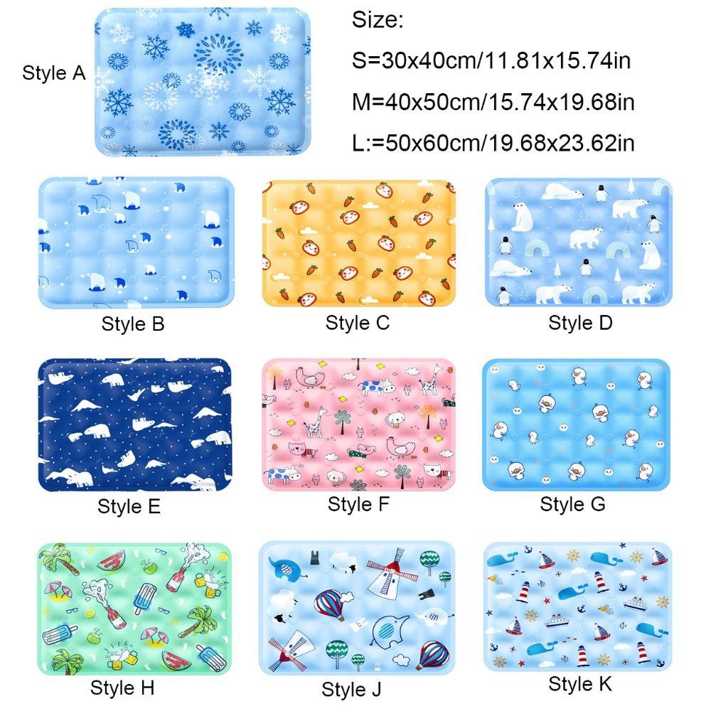 Collapsible Dog Cooling Mat Rectangle Cat Pad Mattress Pet Accessories Dog Cooling Gel Bed  Summer