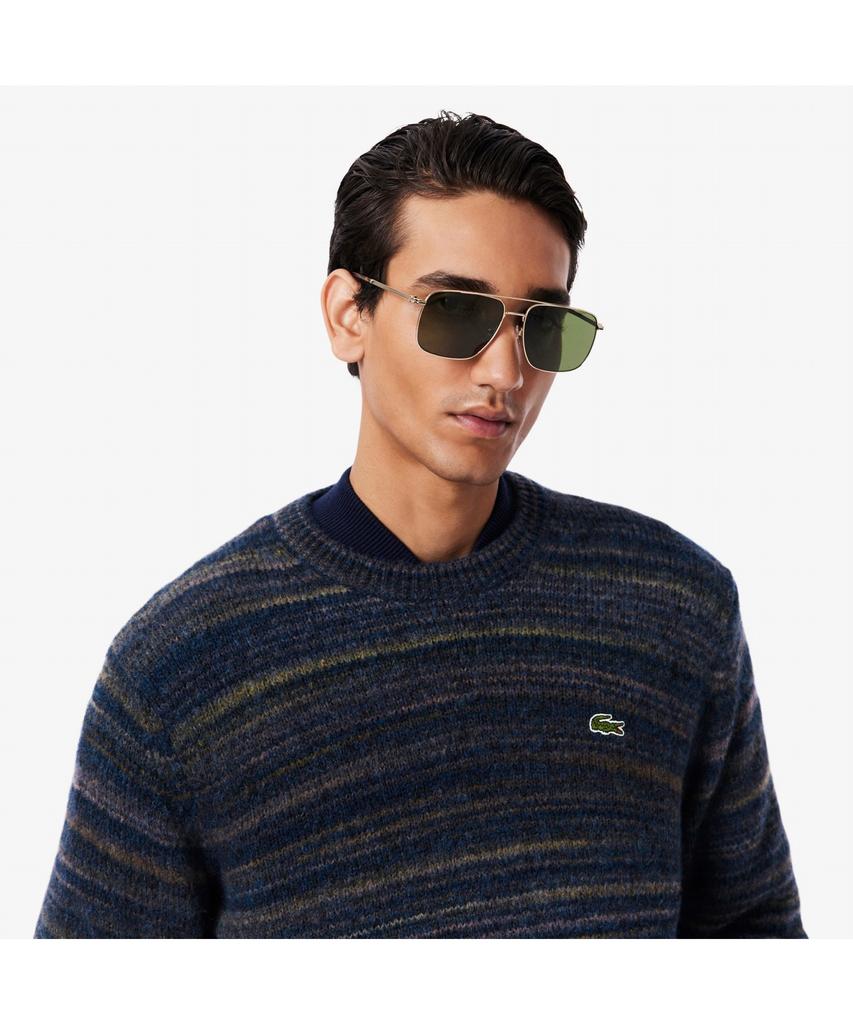 Мужской полосатый джемпер с круглым вырезом LACOSTE Ah5221-55N L0K