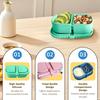 3-Pack Reusable Silicone Snack Containers - Leakproof Dual Compartment Lunch Box for Salad, Dressing & Meal Prep, Microwave Safe