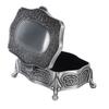 Metal Jewelry Box Engraving Pattern Exquisite Vintage Trinket Box with Soft Velvet Inner for Rings
