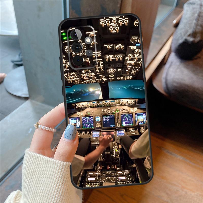 Кейс для путешествий с рисунком самолета для Samsung Galaxy A54 A34 A14 A15 A13 A53 A16 A26 A36 A56 A12 A22 A32 A52 A06 A35 A55