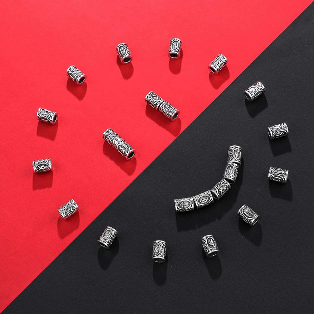 24 шт., бусины для волос викингов, винтажные бусины для дредов, мужские трубки для бороды, украшения для волос