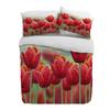 Цветы Красный Букет Тюльпаны Пододеяльник Кровать Постельное Белье Комплект Домашний Текстиль Покрывало Наволочки Спальня Двуспальный Комплект Постельного Белья Без Простыни