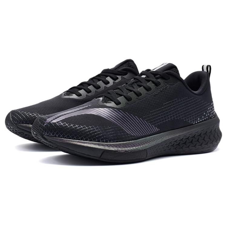 Li Ning Red Hare 5 Pro Отражающая амортизация Нескользящая Низкие Беговые кроссовки Мужские Черные ARMR015-4