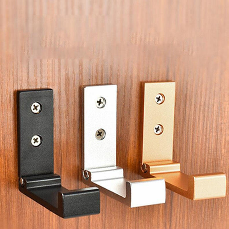 1PC Folding Hooks Wall Door Clothes Coat Hat Bags Hangers Aluminum Alloy Kitchen Bathroom Rustproof Towel Hooks Foldable Hook