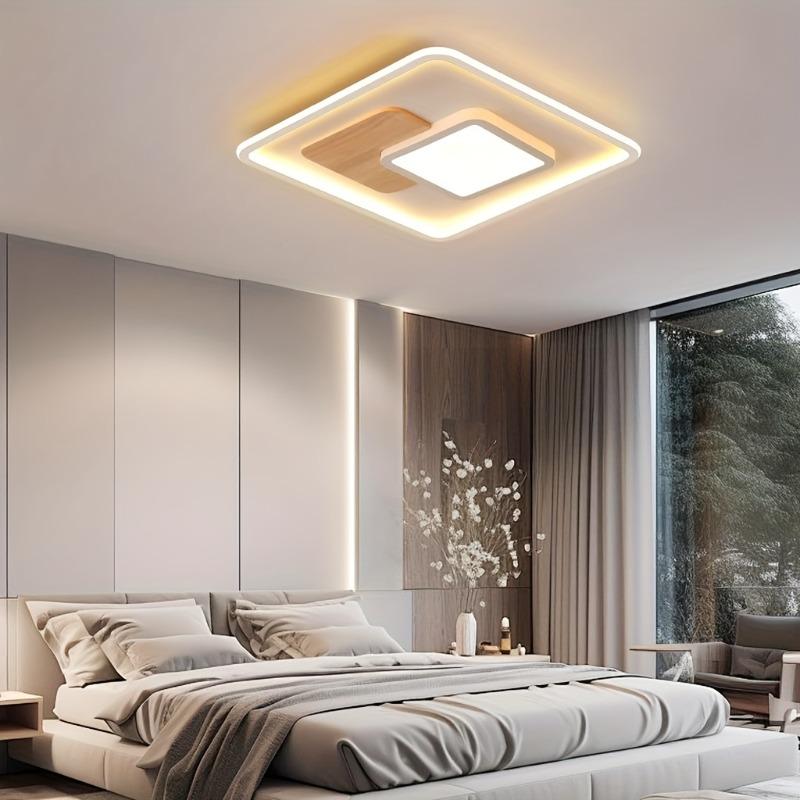 Роскошный современный квадратный светодиодный потолочный светильник с 3 вариантами цветовой температуры Премиум-дизайн для спальни, столовой, гостиной, кухни