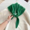 British Korean Style Niche Wool Knitted Triangular Scarf Women Headscarf Knitted Scarf Multi-functional Warm Knitted Scarf