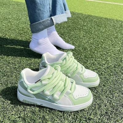 Новые студенческие повседневные туфли для хлеба, женские кроссовки в корейском стиле, модные универсальные уличные кроссовки в стиле ретро для пар