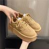 Туфли на платформе Niche Platform Platform Shoes 2024 Осень Новые ретро-матовые кроссовки Sense of All Casual Lace-up